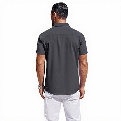 Men's Short Sleeve Dress Shirt with Pocket