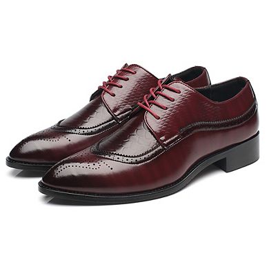 Men's Classic Business Formal High-End Wingtip Oxford Brogue Shoes