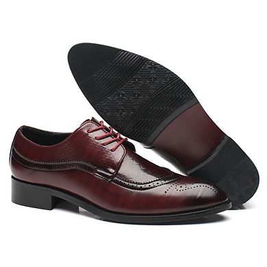 Men's Classic Business Formal High-End Wingtip Oxford Brogue Shoes