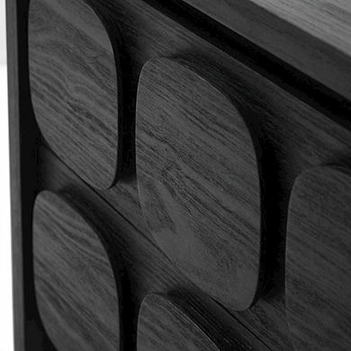 Wooden Nightstand with 2 Drawers and Modern Design