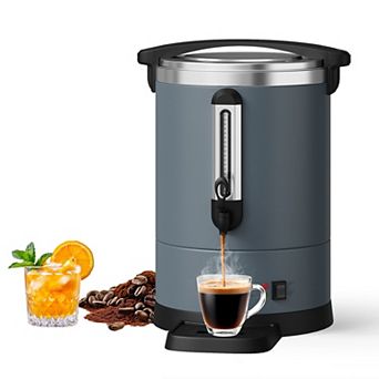 12L Coffee Maker,Stainless Steel Electric Beverage Dispenser,Double Wall,Drip-Proof,Auto-Reheat