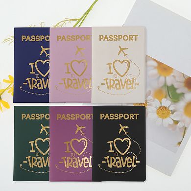 Love Travel Heart Airplane Passport Holder 1Pc