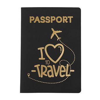 Love Travel Heart Airplane Passport Holder 1 pc