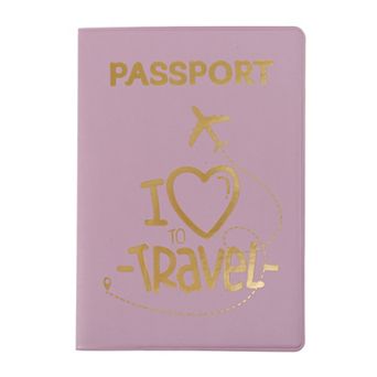 Love Travel Heart Airplane Passport Holder 1 pc