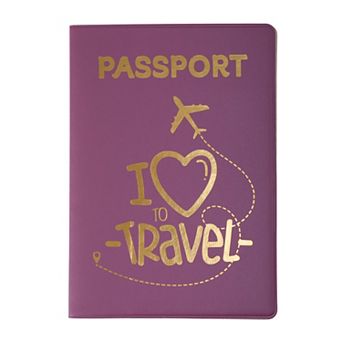 Love Travel Heart Airplane Passport Holder 1 pc