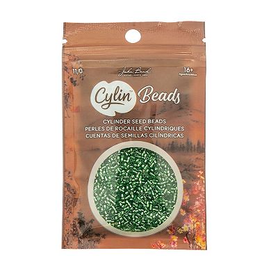 Cylin Bead 11/0 Glass Cylindrical Silver Lined Seed Beads 25g Bag