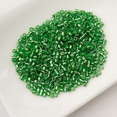 Cylin Bead 11/0 Glass Cylindrical Silver Lined Seed Beads 25g Bag