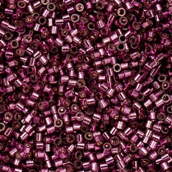 Cylin Bead 11/0 Glass Cylindrical Silver Lined Seed Beads 25g Bag