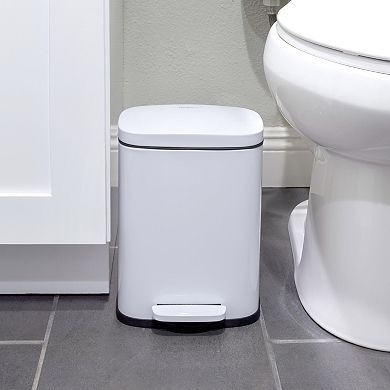 Qualiazero 50L/13.2 Gallon + 5L/1.3 Gallon x2 Rectangular Stainless Steel Step Can Combo Set