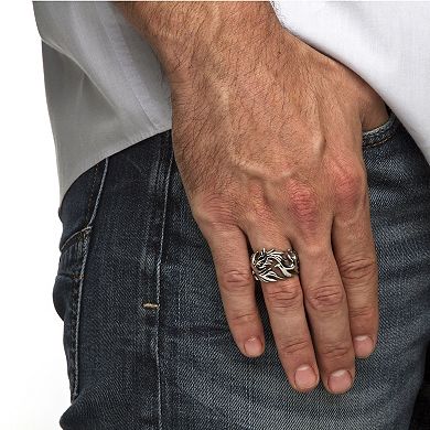 Men's Dragon Cutout Ring in Stainless Steel