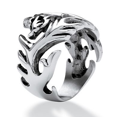 Men's Dragon Cutout Ring in Stainless Steel