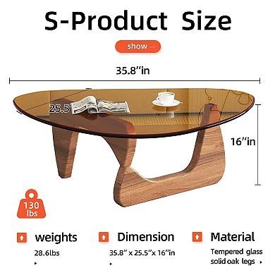 Mid-Century Modern Glass Coffee Table