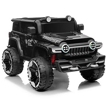 12V 2-Seater 4WD Kid Electric Ride-On Truck with 25W Dual MotorsOff-Road Toy Car for Boys and Girls