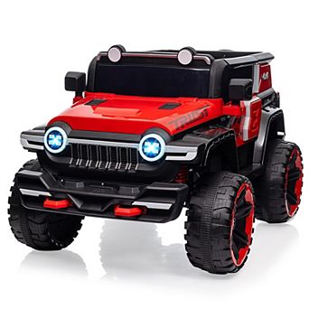 12V 2-Seater 4WD Kid Electric Ride-On Truck with 25W Dual MotorsOff-Road Toy Car for Boys and Girls