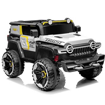 12V 2-Seater 4WD Kid Electric Ride-On Truck with 25W Dual MotorsOff-Road Toy Car for Boys and Girls