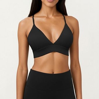Women's Crisscross Back Sports Bra with Adjustable Straps Stretch Support Athletic Workout Bra