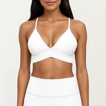 Women's Crisscross Back Sports Bra with Adjustable Straps Stretch Support Athletic Workout Bra