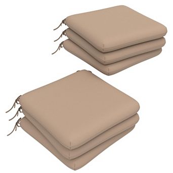 Covers&All 18"x 18" Outdoor/Indoor Dining Chair Cushion, Set of 6, High-Density 3" Foam Cushion