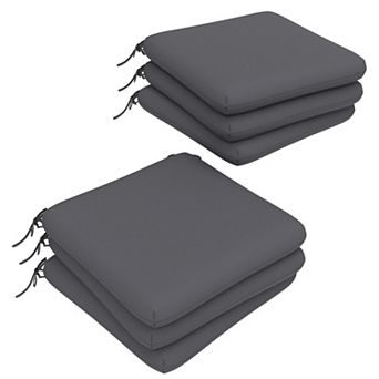 Covers&All 18"x 18" Outdoor/Indoor Dining Chair Cushion, Set of 6, High-Density 3" Foam Cushion
