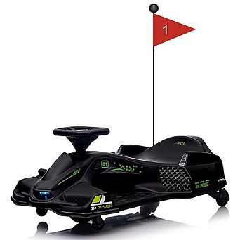 12V Kids Drift Car with 7Ah Battery,45W Motor,Variable Speed up to 5 MPH,Built-In Music,USB Charging