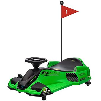 12V Kids Drift Car with 7Ah Battery,45W Motor,Variable Speed up to 5 MPH,Built-In Music,USB Charging