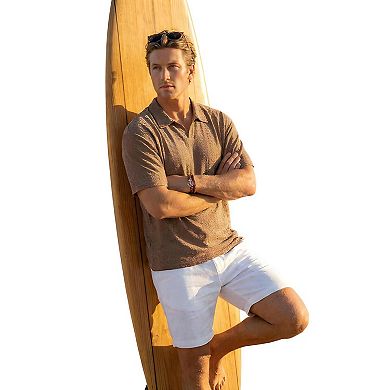 Buttonless V-Neck Short Sleeve Polo Shirt