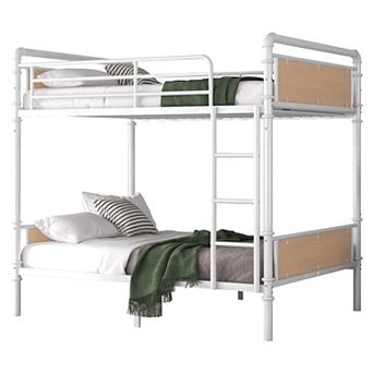 GOODSILO Convertible Twin XL Metal Bunk Bed Space Saving Industrial Design