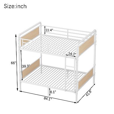 GOODSILO Convertible Twin XL Metal Bunk Bed Space Saving Industrial Design