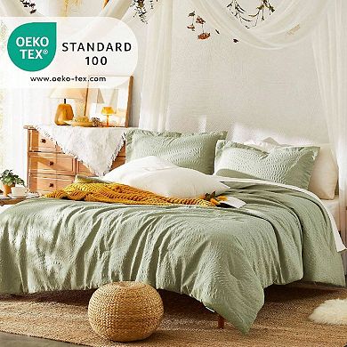 Comforter Set - 7 Piece Dusty Pink Bedding, Botanical Design, Breathable Microfiber