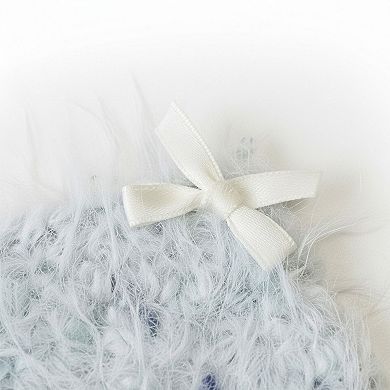 Plush Knit Coaster with Bow Corners Soft Table Protector