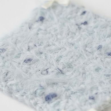 Plush Knit Coaster with Bow Corners Soft Table Protector