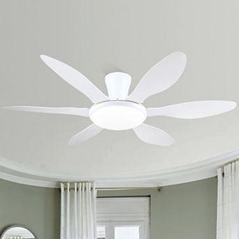 51 Inch Modern Ceiling Fan,Low Profile LED Light,Quiet DC Motor,Smart App Remote