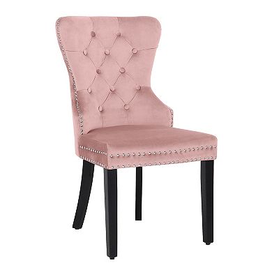 Westintrends Velvet Upholstered Tufted Dining Chairs (set Of 4)