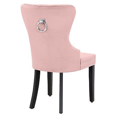 Westintrends Velvet Upholstered Tufted Dining Chairs (set Of 4)