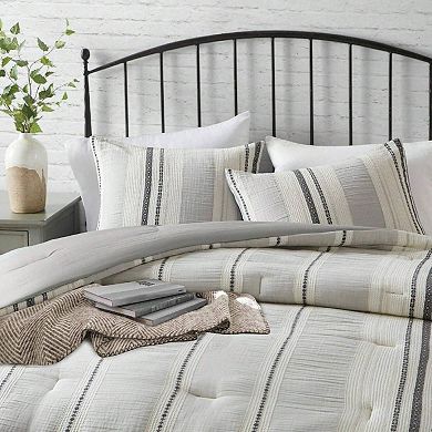 Breathable Cotton Farmhouse Comforter Set 3pc All-Season