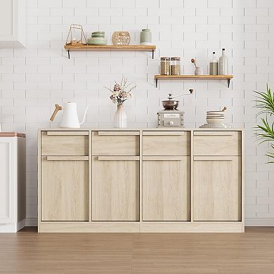 Sideboard Buffet Cabinet with Drawers, Large Coffee Table