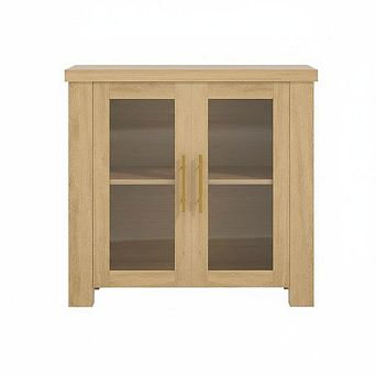 Buffet Cabinet with Storage, 31.5" Sideboard Credenza with Tempered Glass Doors