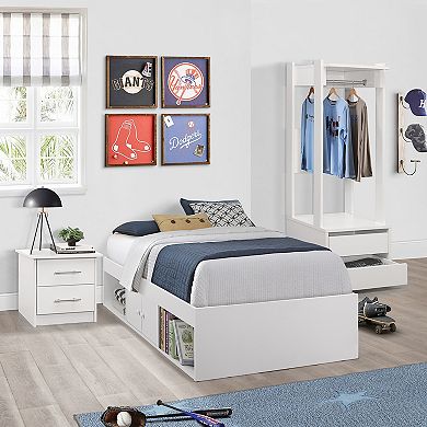 Kings Brand Furniture Twin Storage Platform Bed with Drawers