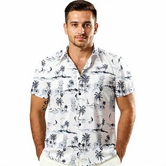 Men's Short Sleeve Cotton Hawaiian Shirt