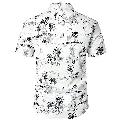 Men's Short Sleeve Cotton Hawaiian Shirt