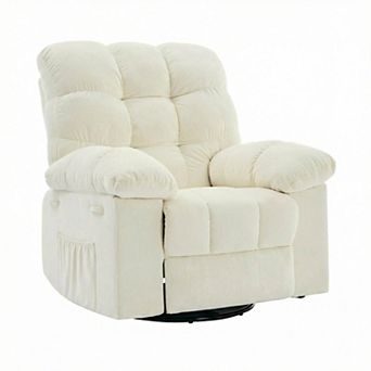 ANIXOL Oversized Swivel Rocker Recliner Chair