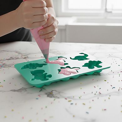 3-Piece Dinosaur Silicone Baking Mold Set Mini Dino Cake Chocolate Candy Soap Mold