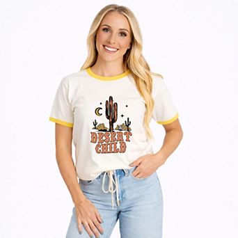 Desert Child - Women's Ringer Graphic T-Shirt