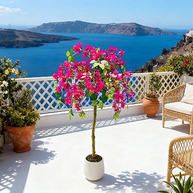 Lifelike Artificial Tree for Indoor & Outdoor,Faux Planter Potted Fake Tree Flower, for Home, Office
