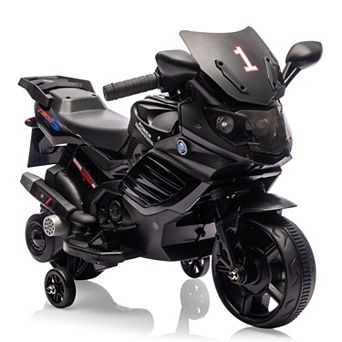 6V Battery-Powered Kids Ride-On Motorcycle with Training WheelsMotorcycle Toy for Toddlers Ages 3-6