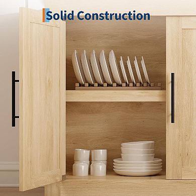 Mid Century Modern Sideboard Buffet Cabinet with Storage