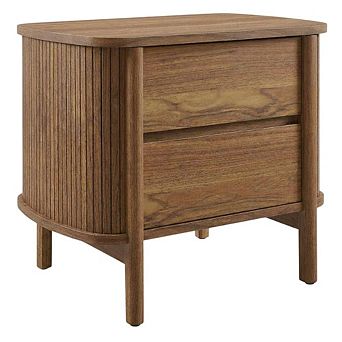 Nightstand with 2 Drawers and Modern Design for Bedroom Storage