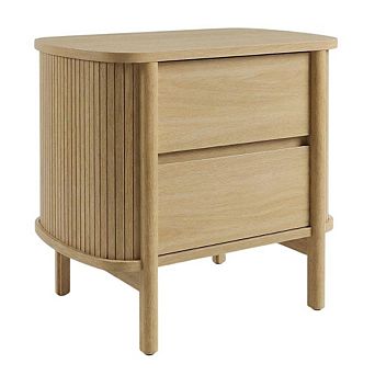 Nightstand with 2 Drawers and Modern Design for Bedroom Storage