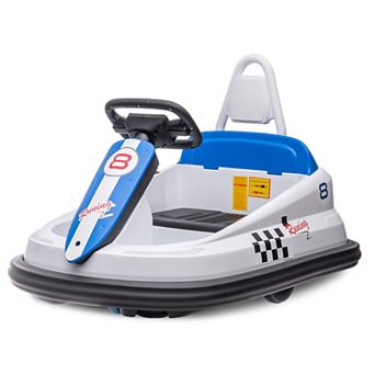 6V Kids Electric Bumper Car, 360-Degree Spin, 2 Speeds, Steering Wheel, Anti-Collision Bumper