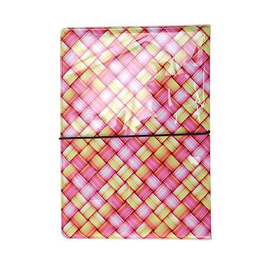 Woven Plaid Passport Holder 1 Pc